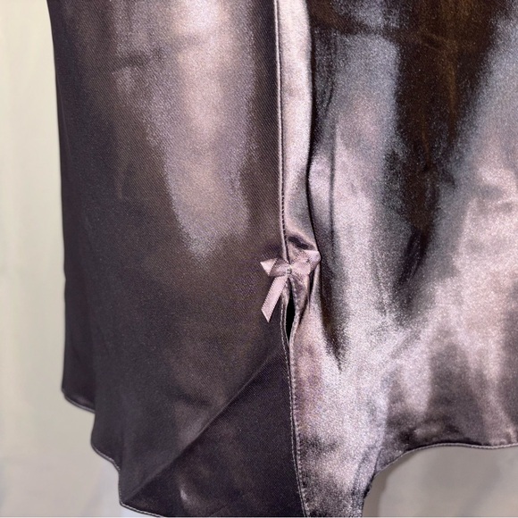 BOUX Apparel BUNDLE (2) Women’s Amelia Satin Chemise Charcoal USA-14 / UK-18 - Picture 6 of 12